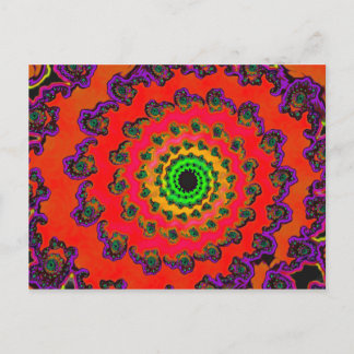 Cartão Postal Fractal Espiral Psicodélico 2