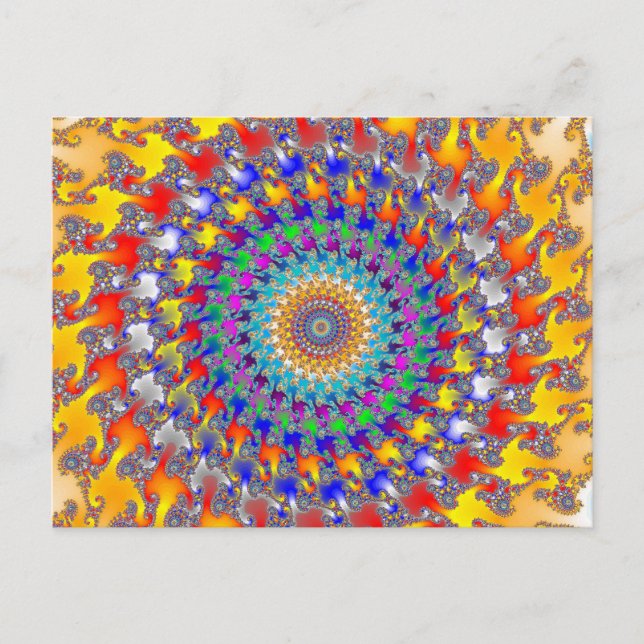 Cartão postal Fractal Rag Rug (Frente)