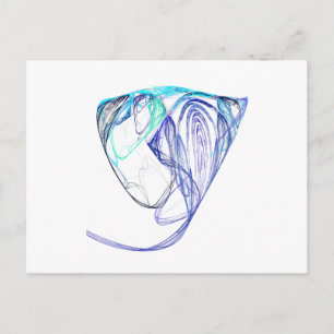 Cartão Postal Fractal - Retrato Elefante