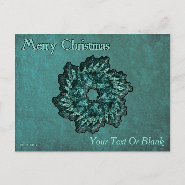 Cartão Postal Fractal Wreath - Feliz Natal (Frente)