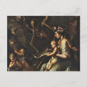 Cartão Postal Fragilidade Humana - Salvator Rosa 1656