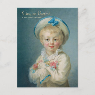 Cartão Postal Fragonard A boy como Pierrot CC1070