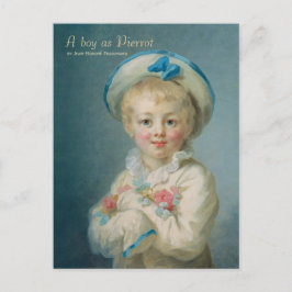 Cartão Postal Fragonard A boy como Pierrot CC1070