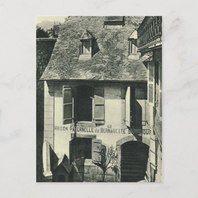 Cartão Postal França Antiga, Local de Nascimento de Santa Bernad (Frente)