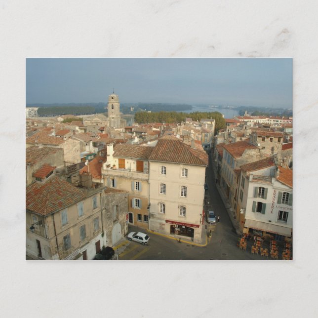 Cartão Postal França, Arles, Provença, vista da cidade de (Frente)