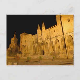 Cartão Postal França, Avinhão, Provença, Palácio Papal à noite