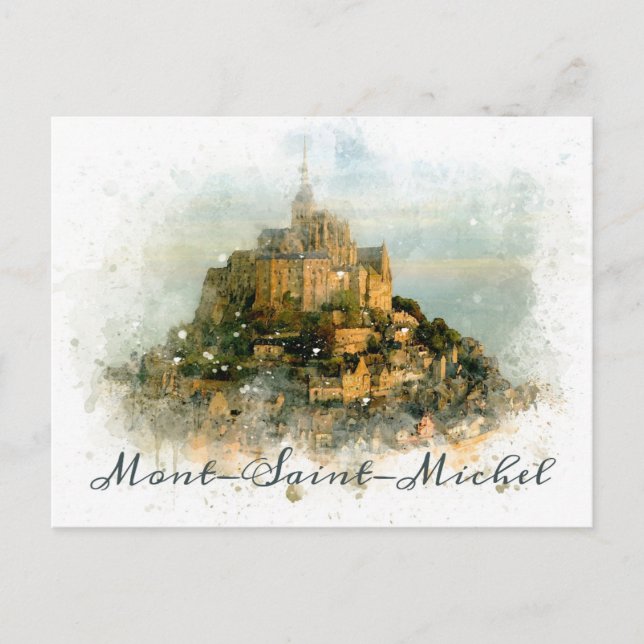 Cartão Postal França Mont Santo Michel Island Viagem (Frente)