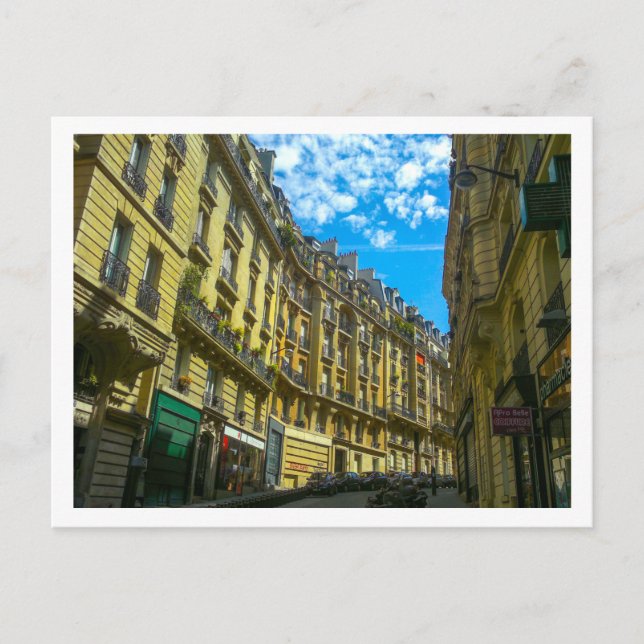 Cartão Postal França Paris Paisagem Urbana Edifícios da Rua  (Frente)