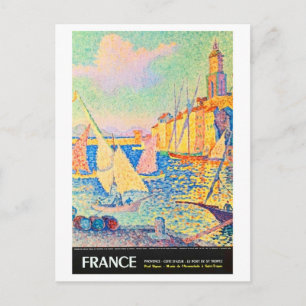 Cartão Postal França, Provença, riviera francesa, Ruas, porto de