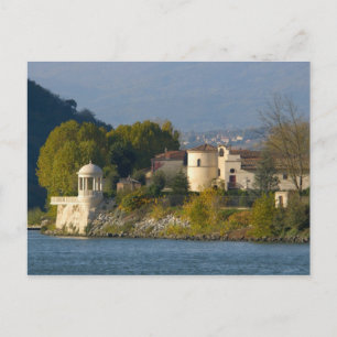 Cartão Postal França, Rio Rhone, cidade perto de Vienne 2