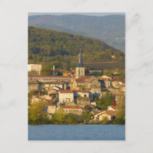 Cartão Postal França, Rio Ródano, cidade perto de Vienne