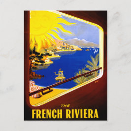Cartão Postal França Viagens vintage de Poster restaurada
