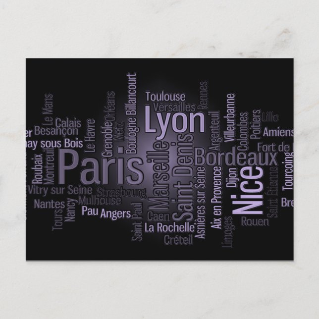 Cartão postal FRANCE (Frente)