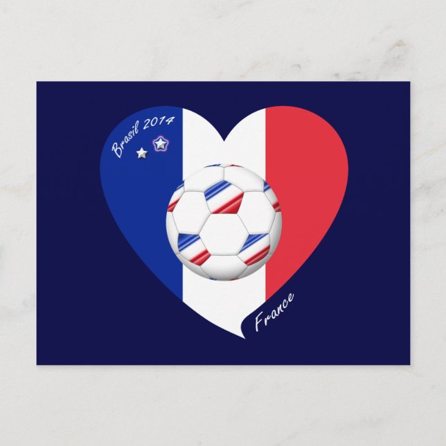 Cartão Postal "FRANCE" Soccer Team. Fútbol de Francia 2014 (Frente)