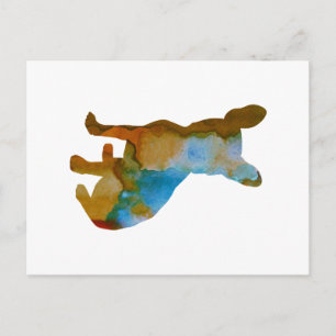 Cartão Postal Francês Bulldog Frenchie Dog Art