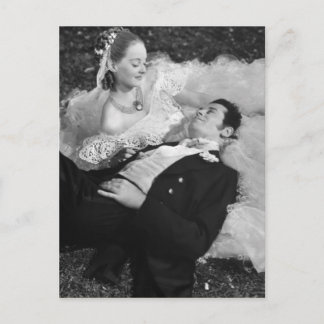 Cartão postal francês de casal romântico