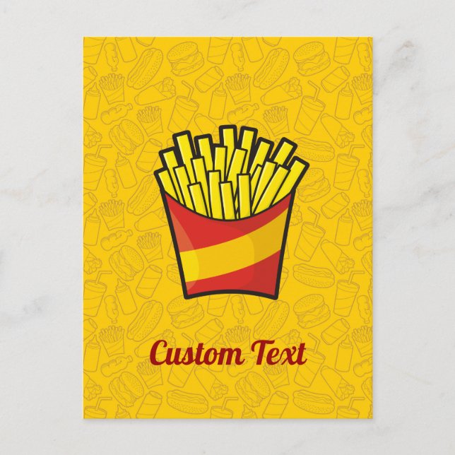 Cartão postal francês Fries (Frente)