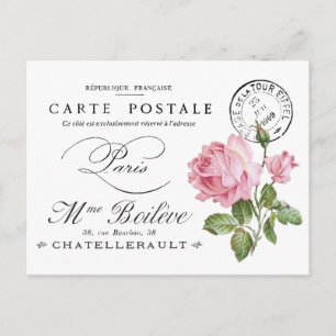 Cartão postal francês Vintage