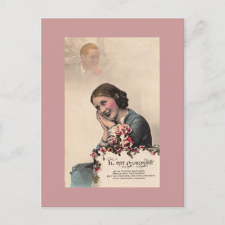 Cartão postal francês Vintage