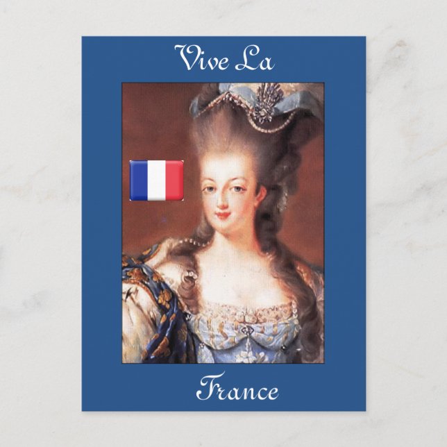 Cartão postal francês Vive La France Marie Antoine (Frente)
