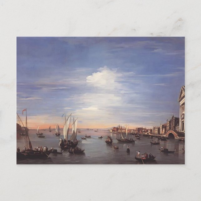 Cartão Postal Francesco Guardi - O Canal da Giudecca com as Zatt (Frente)