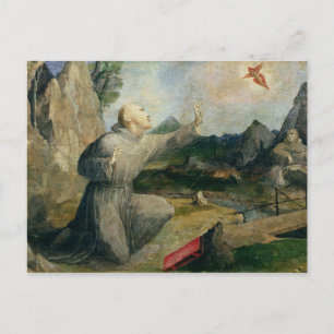 Cartão Postal Francis de Assisi recebendo a Stigmata