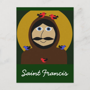 Cartão Postal Francis e os Pássaros