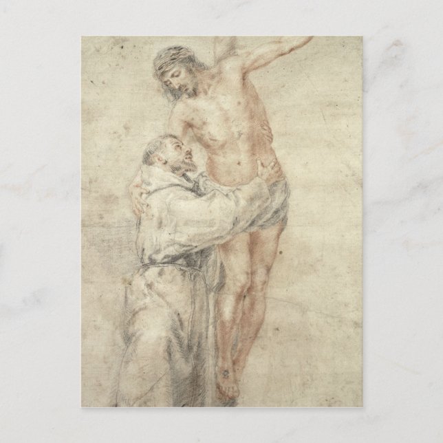 Cartão Postal Francis Rejeitando o Mundo e Abraçando (Frente)