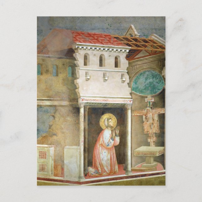 Cartão Postal Francis Rezando na Igreja de San (Frente)