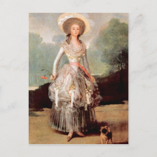 Cartão Postal Francisco de Goya - Retrato de Marquesa de Pontej