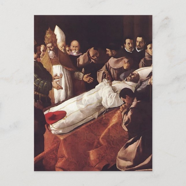 Cartão Postal Francisco de Zurbaran - A Morte da Rua. Bonaventur (Frente)