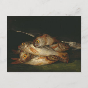 Cartão Postal Francisco Goya - A Vida Estática com o Ouro Bream