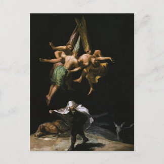 Cartão Postal Francisco Goya- Bruxas no Ar