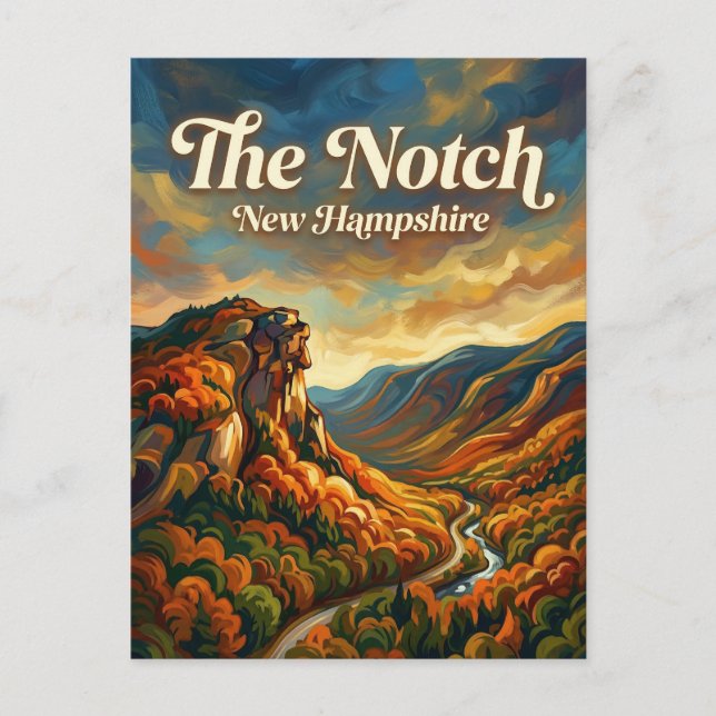 Cartão Postal Franconia Notch Nova Hampshire (Frente)
