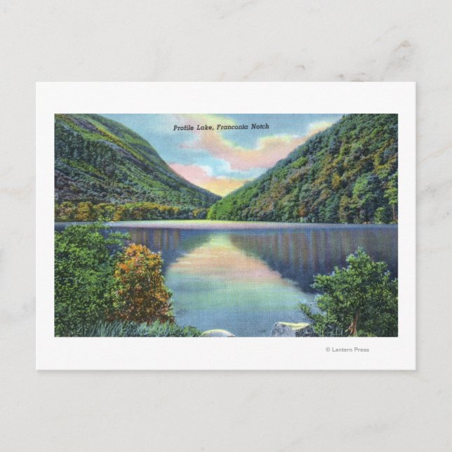 Cartão Postal Franconia Notch View of Profile Lake (Frente)