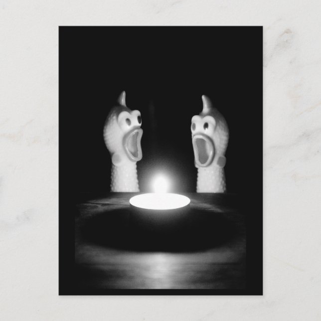 Cartão Postal Frango de borracha Natal (Frente)