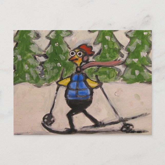 Cartão Postal Frango Entre Países (Frente)