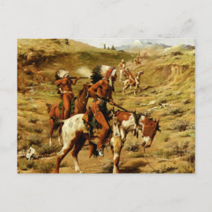 Cartão Postal Frank Tenney Johnson Arte Ocidental "O Partido de