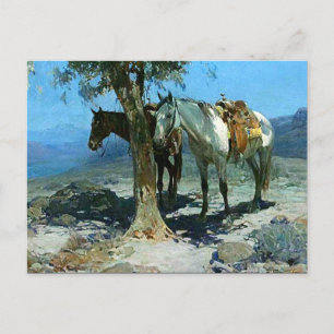 Cartão Postal Frank Tenney Johnson Western Art "Noite Silenciosa