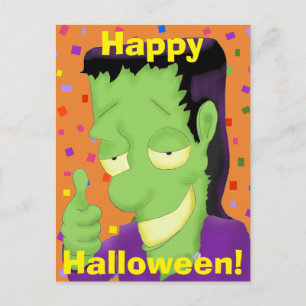 Cartão postal Frankencool Halloween