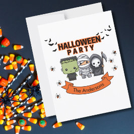 Cartão Postal Frankenstein Múmia Ceifeira Espantoso Halloween