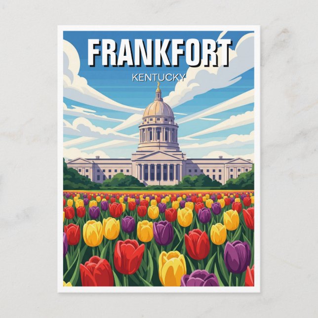 Cartão Postal Frankfort Kentucky Postcard State Capitol (Frente)