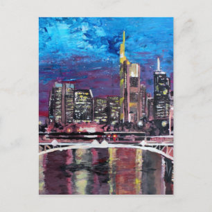 Cartão Postal Frankfurt - Alemanha - Mainhattan Skyline