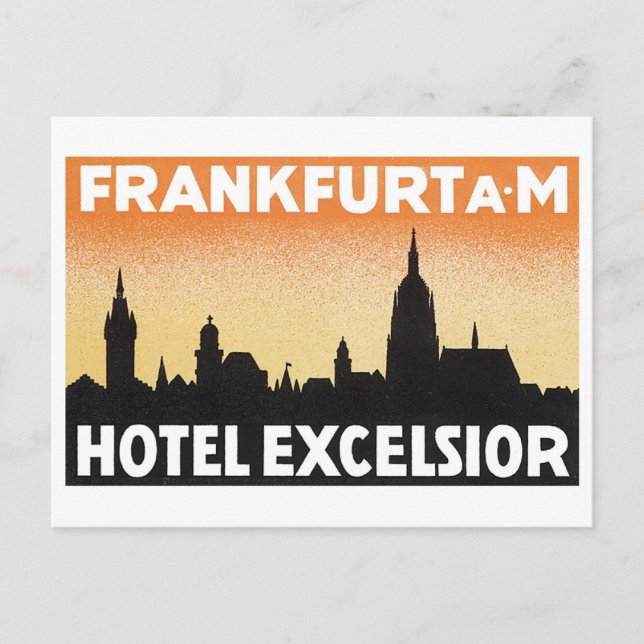 Cartão Postal Frankfurt AM Hotel Excelsior (Frente)