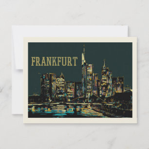 Cartão Postal Frankfurt por Ilustração da paisagem da cidade not