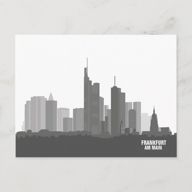 Cartão Postal Frankfurt Skyline - Postkarte / Grußkarte (Frente)
