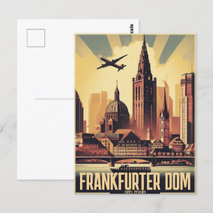 Cartão Postal Frankfurter dom main Frankfurt Cathedra