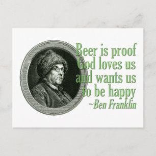 Cartão Postal Franklin Beer Cote