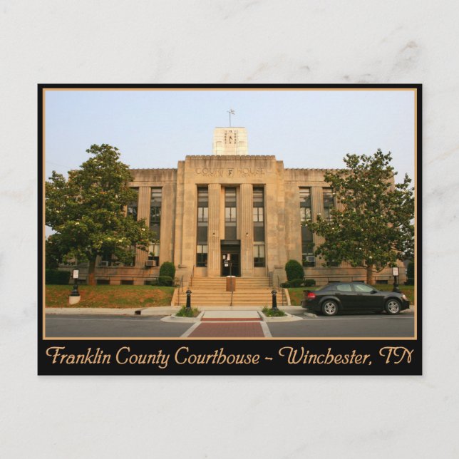 Cartão Postal Franklin County Courthouse - Winchester, TN (Frente)