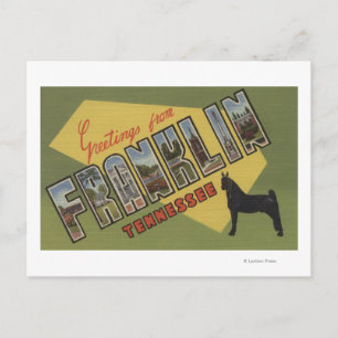 Cartão Postal Franklin, Tennessee - Cenas de Letras Grandes